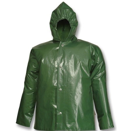 Tingley Tingley Iron Eagle J22107 Green Rain Jacket With Attached Hood, J22168.XL